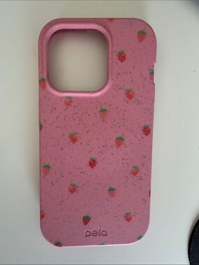 iPhone 15 pro Pela Pink Strawberry Eco-Friendly Phone Case